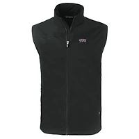 Men's Cutter & Buck  Black TCU Horned Frogs Charter Eco Recycled Full-Zip Vest