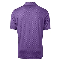 Polo Cutter & Buck violet pour homme, imprimé bannière brochet TCU Horned Frogs