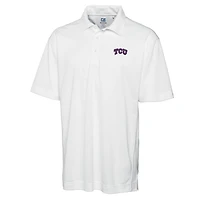Polo DryTec Genre blanc pour homme Cutter & Buck, motif TCU Horned Frogs, grandes tailles