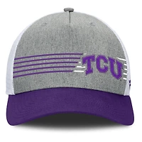 Men's Fanatics Heather Gray/Purple TCU Horned Frogs Profile Trucker Adjustable Hat