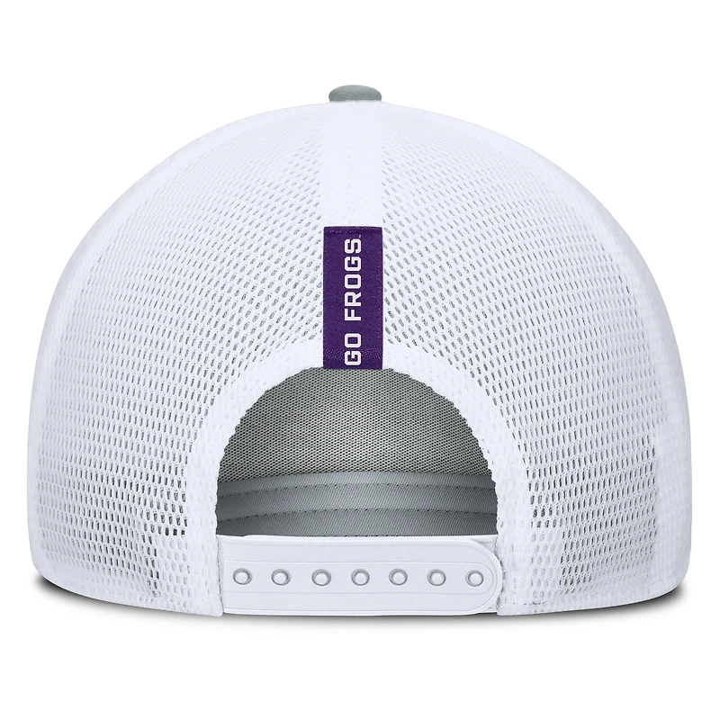 Men's Fanatics Heather Gray/Purple TCU Horned Frogs Profile Trucker Adjustable Hat