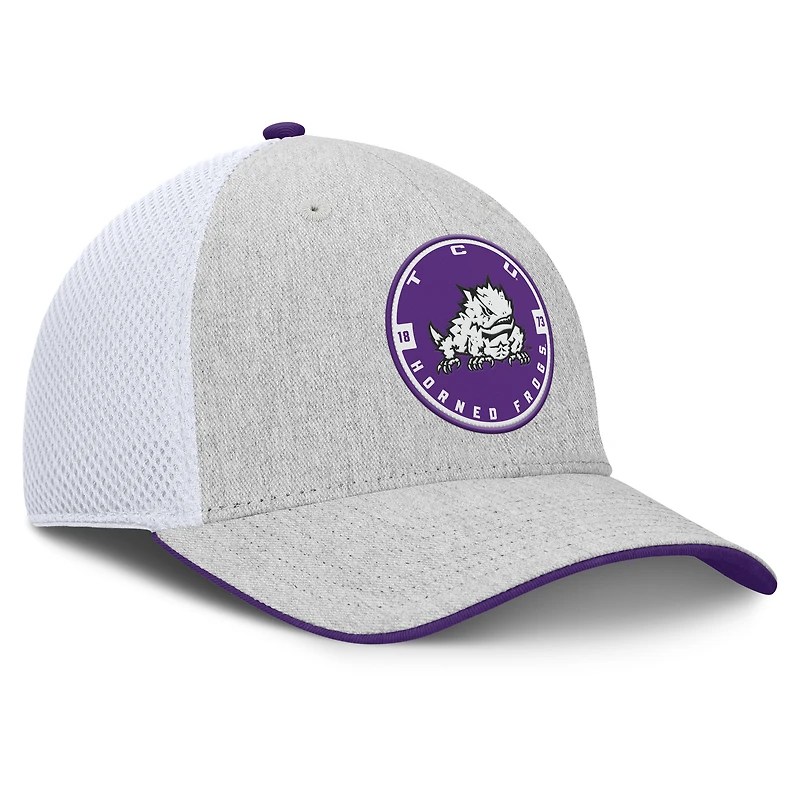 Men's Fanatics  Heather Gray TCU Horned Frogs Trigger Flex Hat