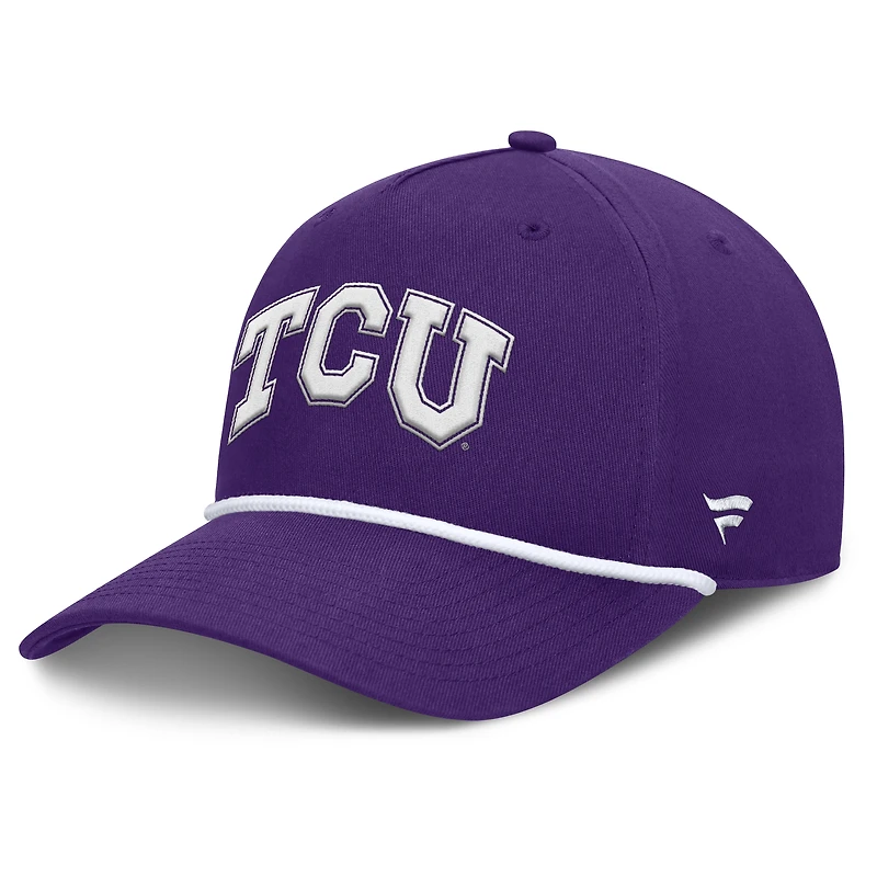 Men's Fanatics  Purple TCU Horned Frogs Foul Ball Rope Adjustable Hat