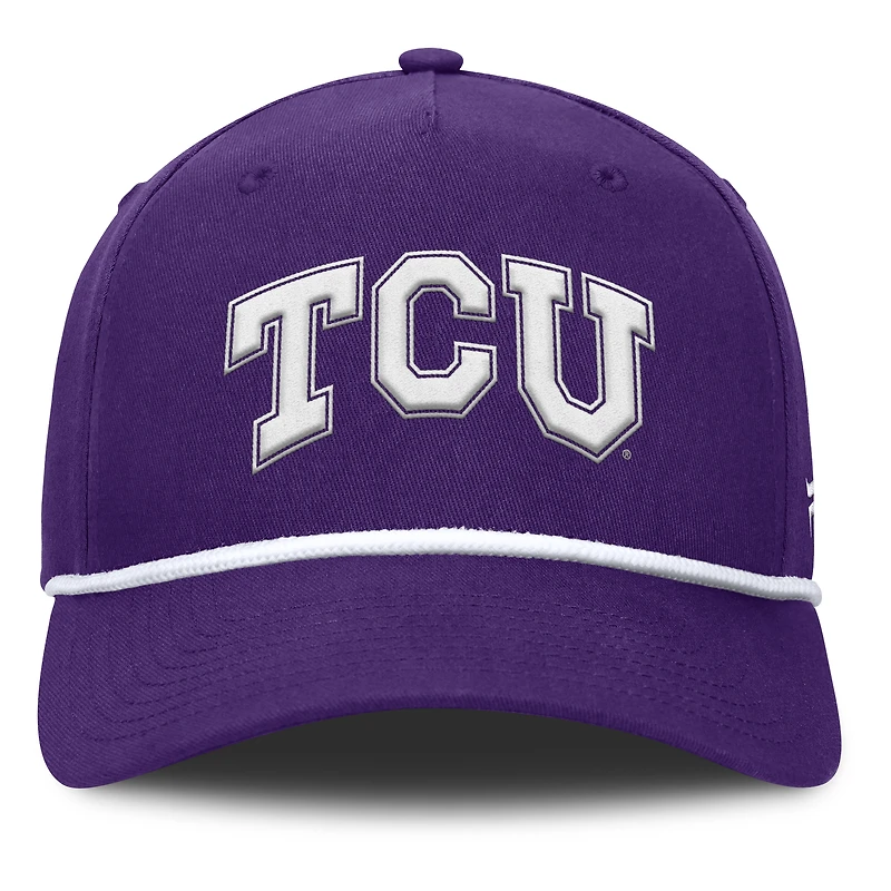 Men's Fanatics Purple TCU Horned Frogs Foul Ball Rope Adjustable Hat