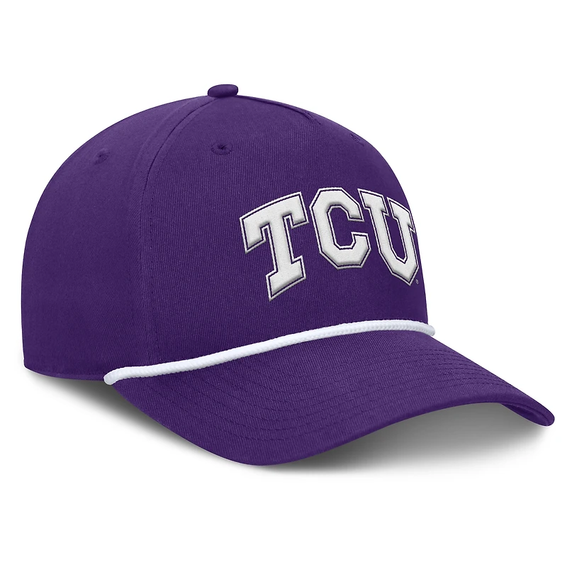 Men's Fanatics Purple TCU Horned Frogs Foul Ball Rope Adjustable Hat