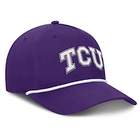 Men's Fanatics Purple TCU Horned Frogs Foul Ball Rope Adjustable Hat