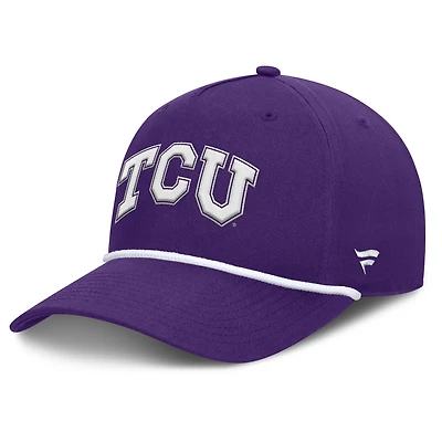 Men's Fanatics Purple TCU Horned Frogs Foul Ball Rope Adjustable Hat