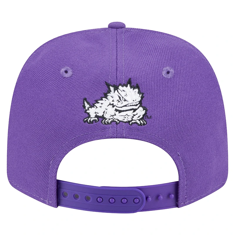 Casquette ajustable extensible à boutons-pression New Era violette TCU Horned Frogs Team Collective 9SEVENTY pour homme