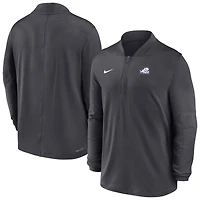 Pull Nike Anthracite TCU Horned Frogs Dri-FIT à demi-zip pour homme