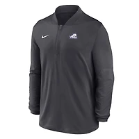 Pull Nike Anthracite TCU Horned Frogs Dri-FIT à demi-zip pour homme