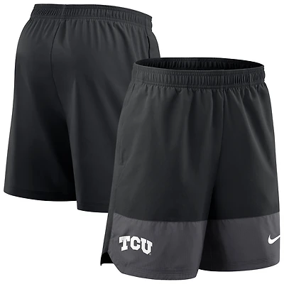 Short Nike noir pour homme TCU Horned Frogs 2025 Sideline Performance