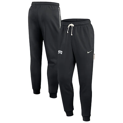 Men's Nike Black TCU Horned Frogs 2025 Sideline Standard Issue Dri-FIT Taper Sweatpants