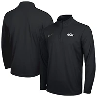 Men's Nike Black TCU Horned Frogs Intensity Performance Quarter-Zip Pullover