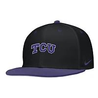 Casquette de baseball Nike noire pour homme TCU Horned Frogs On-Field Performance