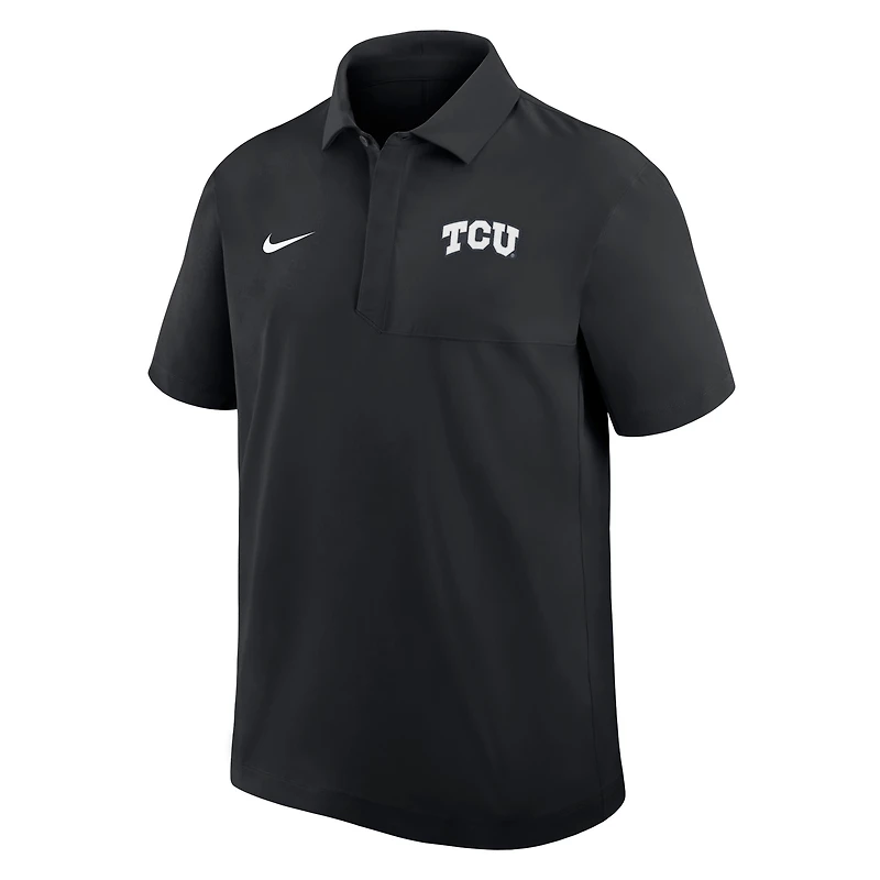 Polo tissé Nike noir TCU Horned Frogs pour homme