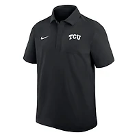 Polo tissé Nike noir TCU Horned Frogs pour homme