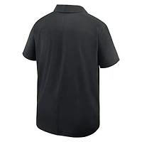 Polo tissé Nike noir TCU Horned Frogs pour homme