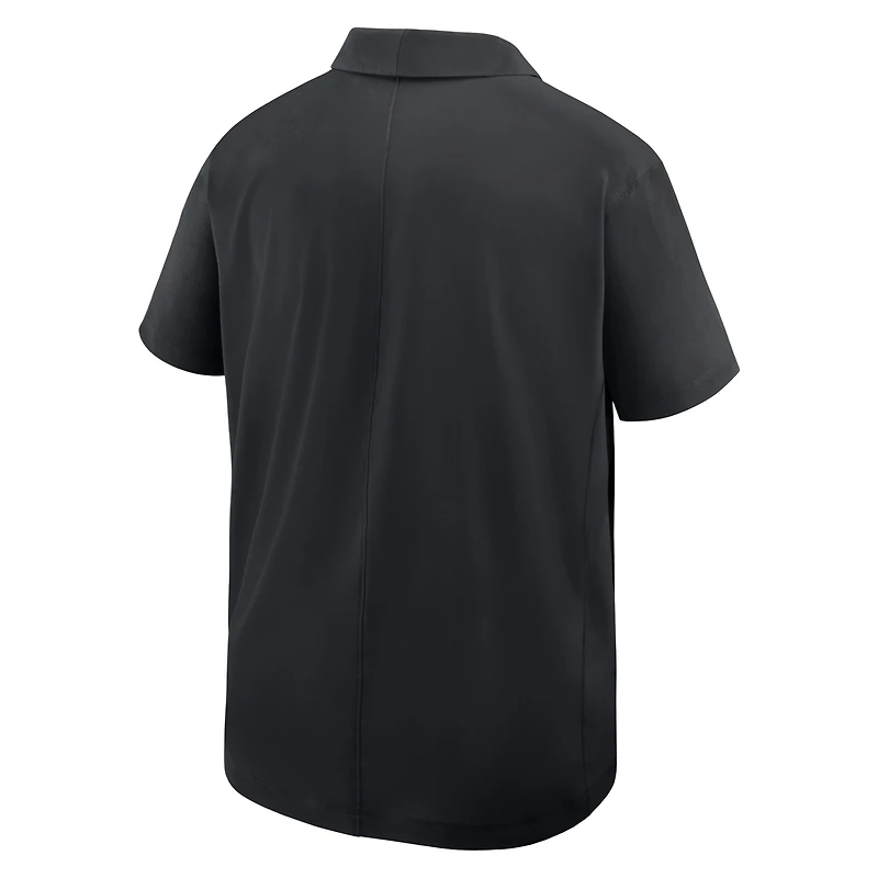 Men's Nike Black TCU Horned Frogs Woven Polo