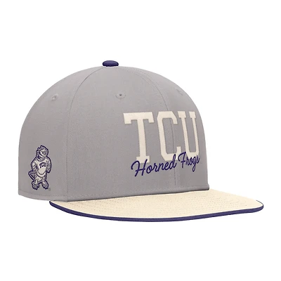 Men's Nike Gray TCU Horned Frogs Vintage Script Pro Dri-FIT Snapback Hat