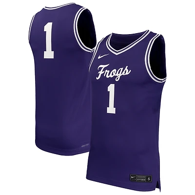 Maillot de basket-ball réplique violet Nike #1 TCU Horned Frogs pour homme