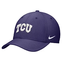 Men's Nike Purple TCU Horned Frogs 2024 Sideline Rise Swoosh Flex Hat