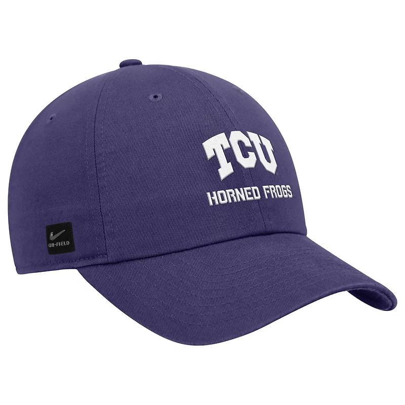 Men's Nike White TCU Horned Frogs 2025 On-Field Club Adjustable Hat