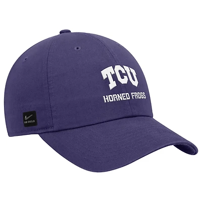 Casquette ajustable Nike blanche TCU Horned Frogs 2025 On-Field Club pour homme