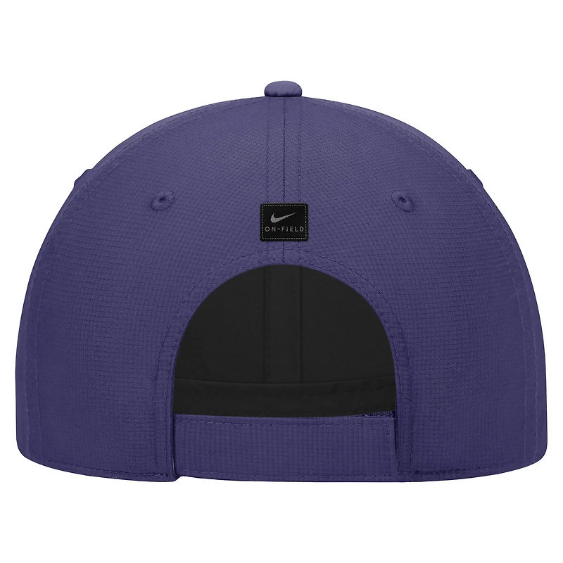 Casquette ajustable Nike violette TCU Horned Frogs 2025 On-Field Club Performance pour homme