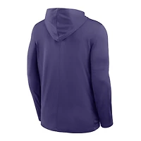 Men's Nike Purple TCU Horned Frogs 2025 Sideline Dri-FIT Long Sleeve Hoodie T-Shirt