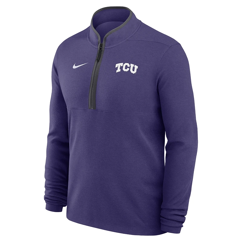 Men's Nike Purple TCU Horned Frogs Basketball Victory Dri-FIT Half-Zip Pullover