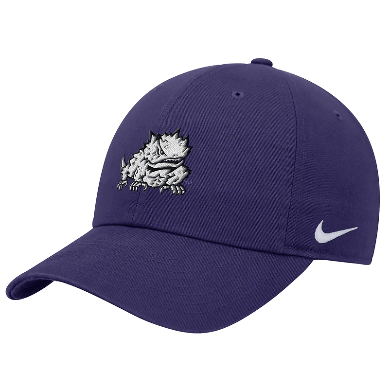 Casquette ajustable Nike TCU Horned Frogs Club violette pour homme