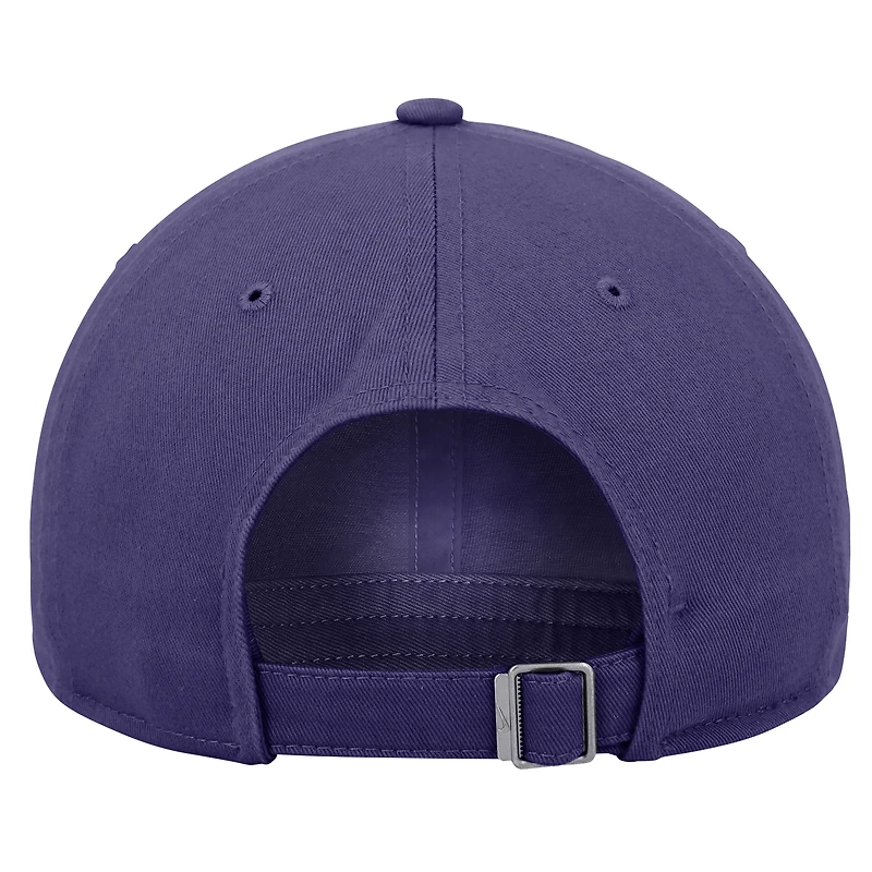 Casquette ajustable Nike TCU Horned Frogs Club violette pour homme