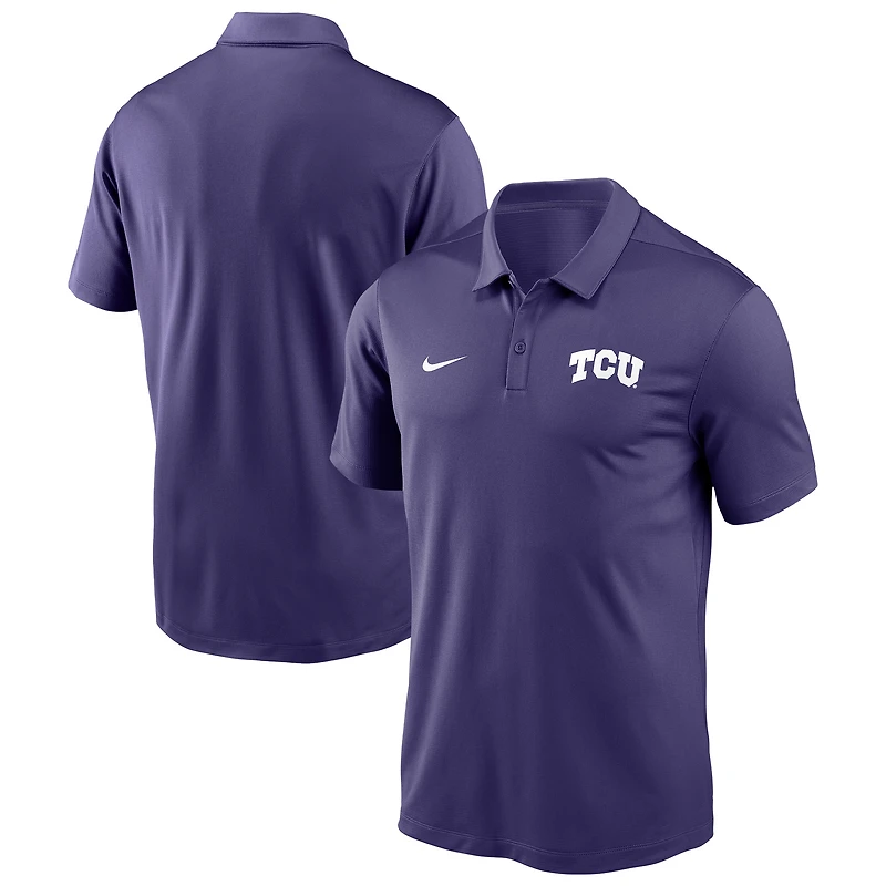 Polo Nike Victory Solid Performance violet pour homme des Horned Frogs de TCU