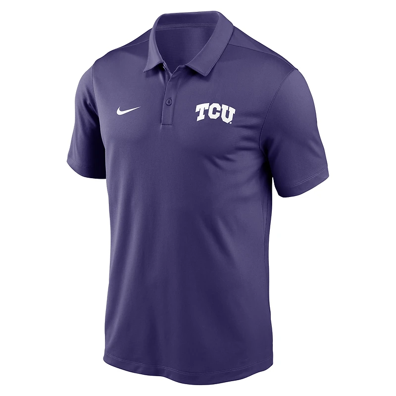 Polo Nike Victory Solid Performance violet pour homme des Horned Frogs de TCU
