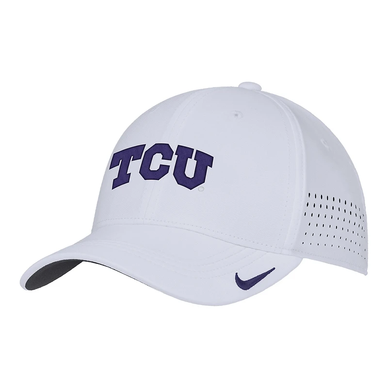 Men's Nike White TCU Horned Frogs 2025 On-Field Performance Flex Hat