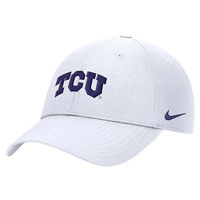 Casquette ajustable Nike blanche TCU Horned Frogs 2025 pour homme
