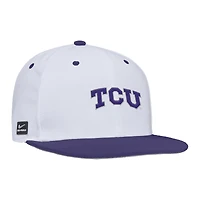 Casquette de baseball Nike blanche pour homme TCU Horned Frogs On-Field Performance