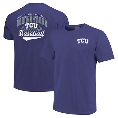 T-shirt violet TCU Horned Frogs Baseball Comfort Colors pour hommes