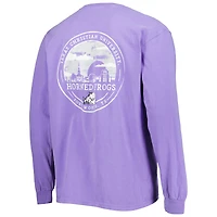 T-shirt violet à manches longues TCU Horned Frogs Circle Campus Scene pour homme
