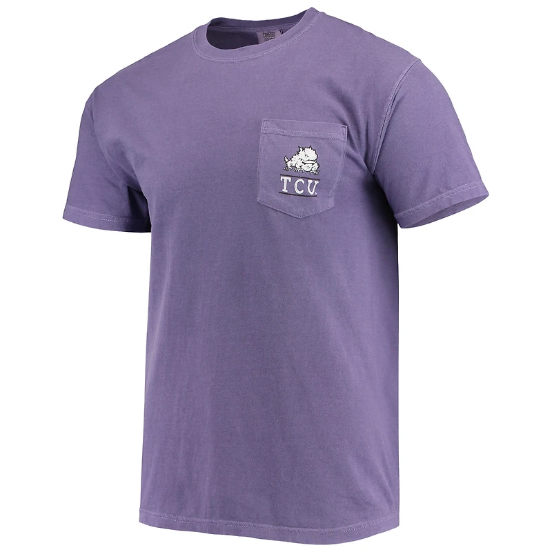 T-shirt violet TCU Horned Frogs Circle Campus Scene pour homme