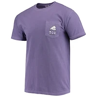 T-shirt violet TCU Horned Frogs Circle Campus Scene pour homme