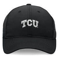 Men's Top of the World Black TCU Horned Frogs Liquesce Trucker Adjustable Hat