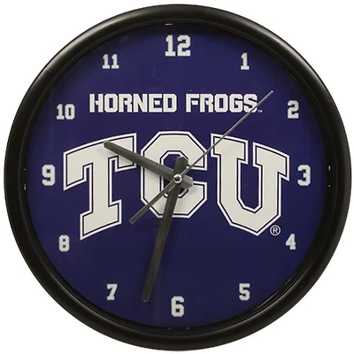 Horloge de base TCU Horned Frogs Black Rim