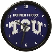 Horloge de base TCU Horned Frogs Black Rim