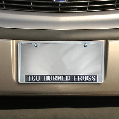 Cadre de plaque d'immatriculation TCU Horned Frogs en fibre de carbone