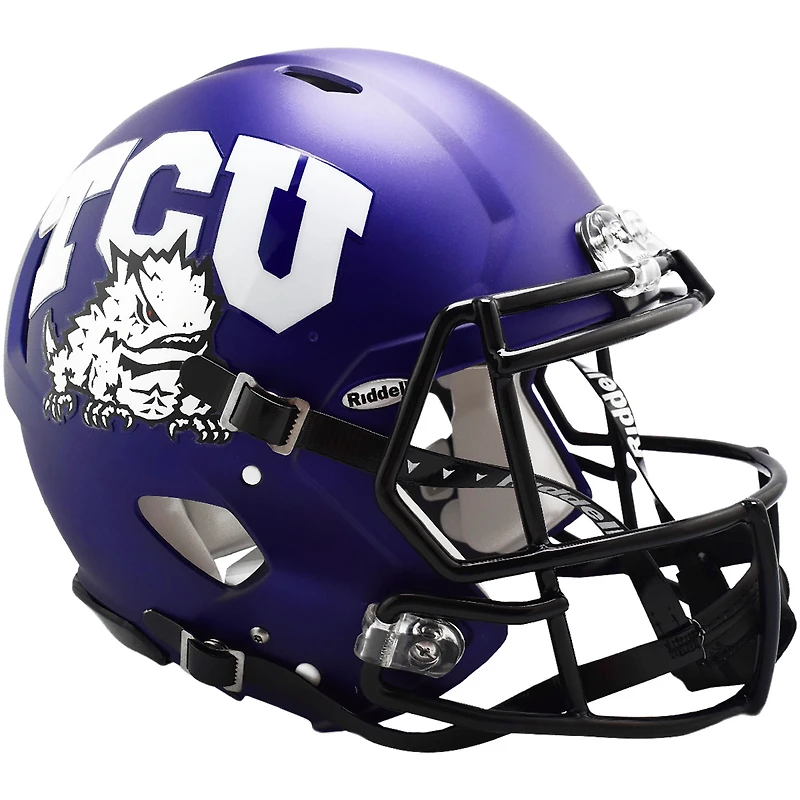 TCU Horned Frogs Riddell 2023 Satin Purple Revolution Speed Authentic Helmet