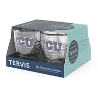 Tervis TCU Grenouilles à cornes, paquet de 4, 12 oz. Ensemble de gobelets emblème