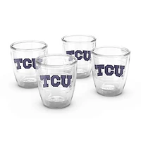 Tervis TCU Grenouilles à cornes, paquet de 4, 12 oz. Ensemble de gobelets emblème