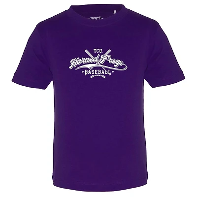 Toddler Garb Purple TCU Horned Frogs Toni Baseball T-Shirt