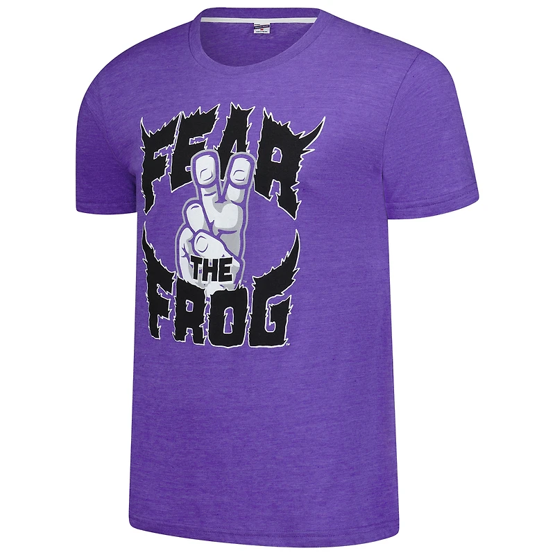 Unisex Charlie Hustle Purple TCU Horned Frogs Fear the Frog Tri-Blend T-Shirt